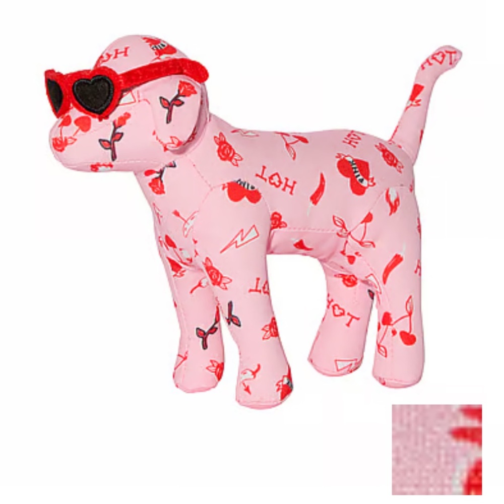 NWT *Discontinued* PINK Victoria's Secret Plush Dog with Heart Sunglasses